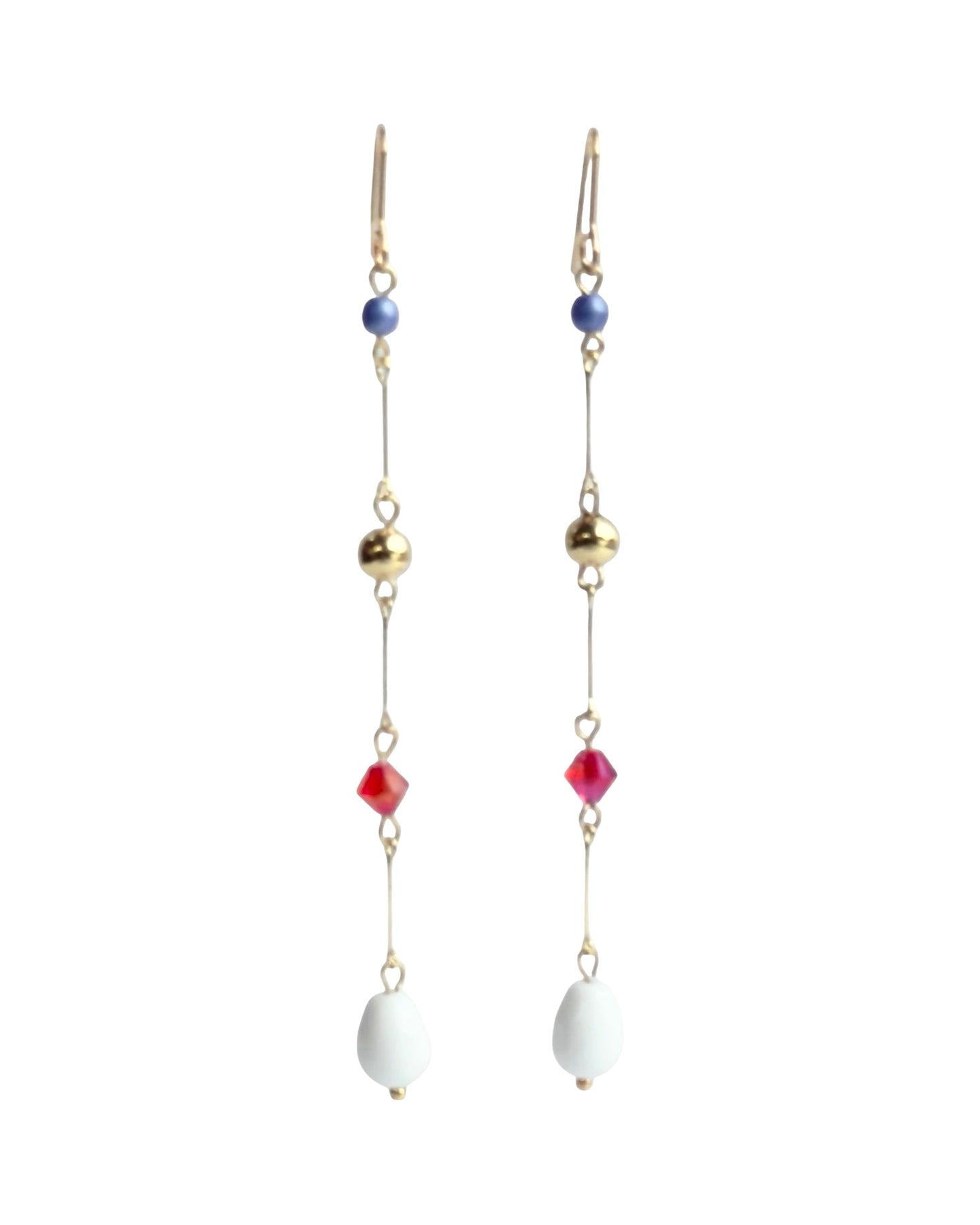 Gracie crystal long drop earrings