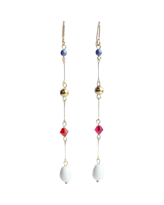 Gracie crystal long drop earrings