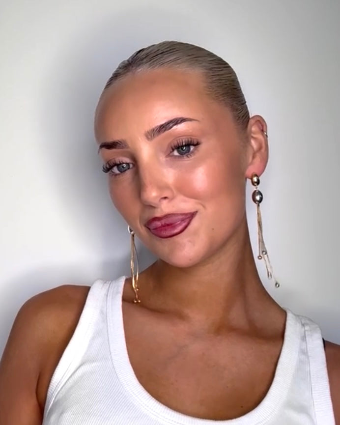 Fringe flapper gold silver long drop earrings