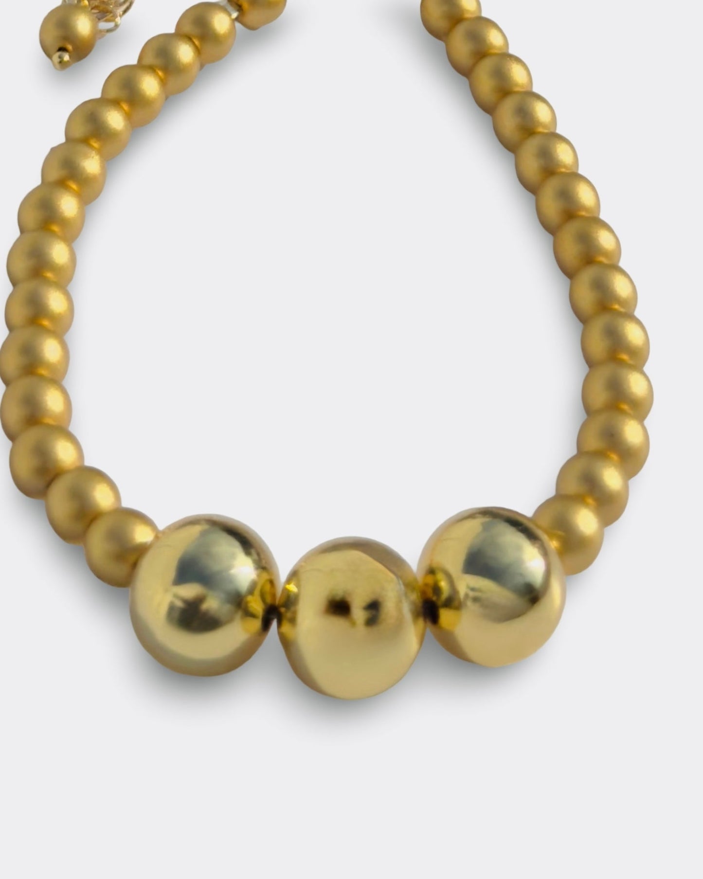 Betty boo gold crystal pearl gold anklet