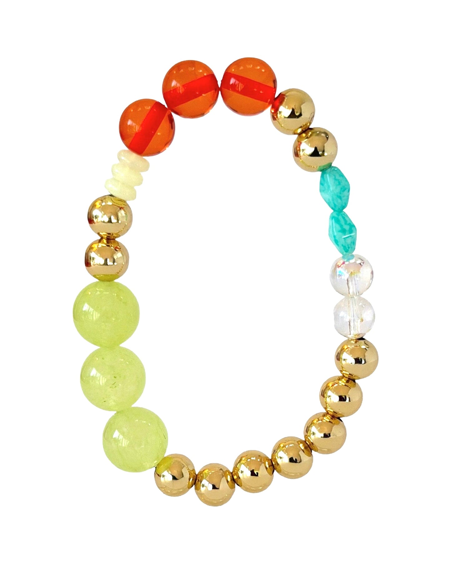 Pickle Pie Citrine Gem Crystal + Gold Bracelet
