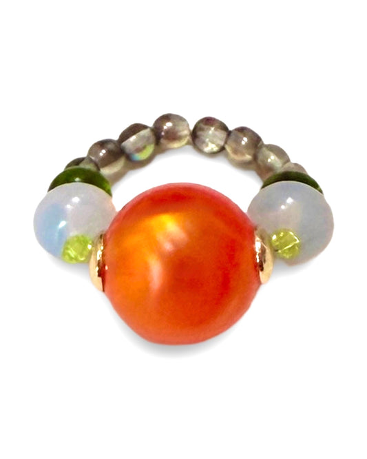 Vintage tango twist, crystal ring