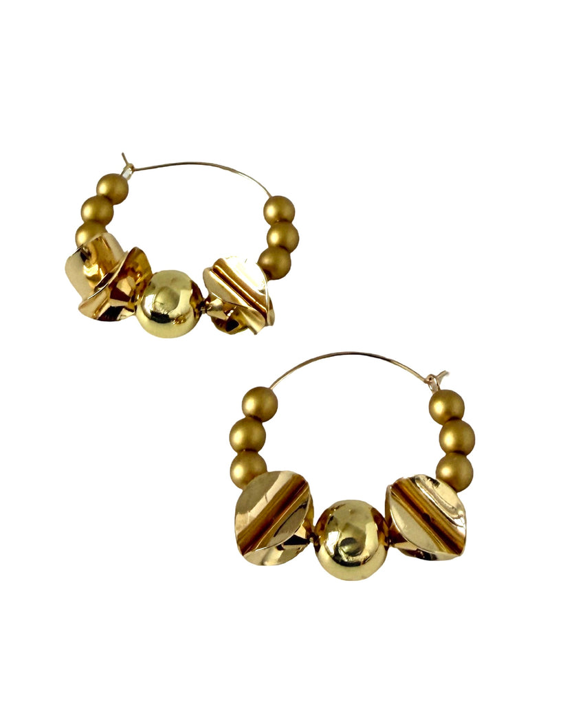 GOLDEN WAVE FULL METAL HOOPS
