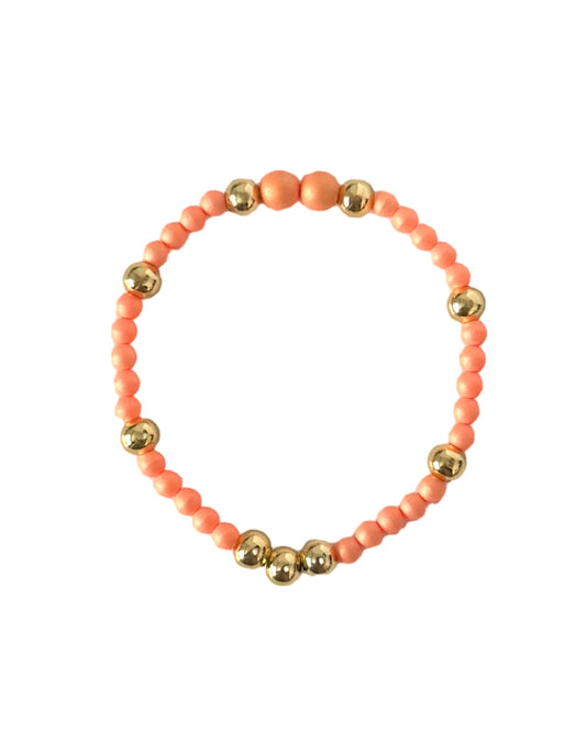 Baby Love Iridescent Tangerine Fine Crystal & Gold Bracelet