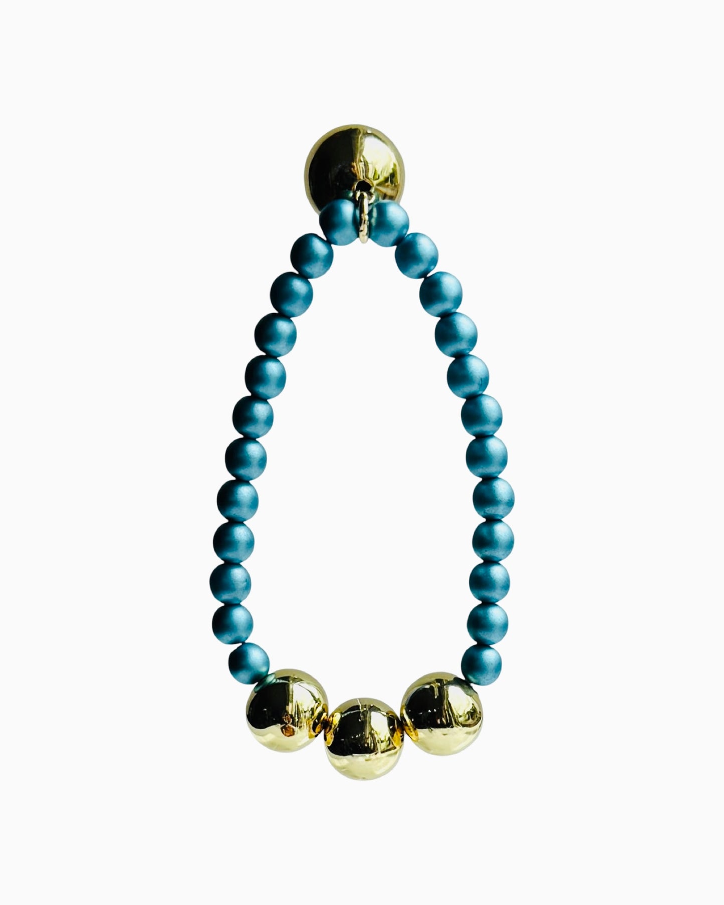 Betty boo petrol blue crystal pearl bracelet