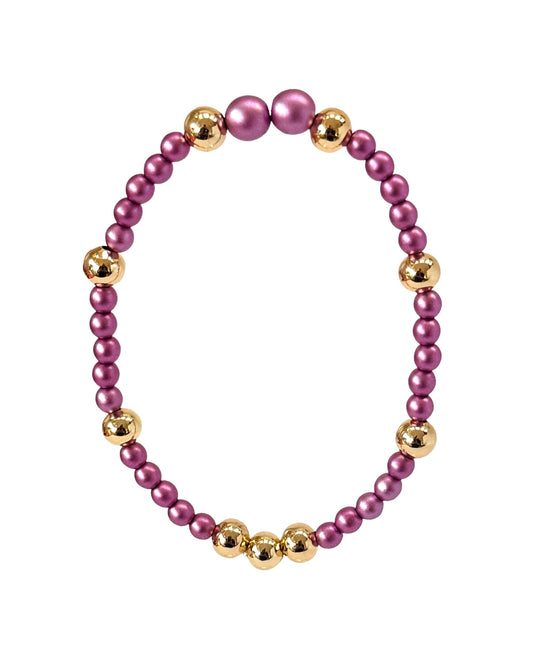 Baby Love iridescent Grape Fine Crystal & Gold Bracelet