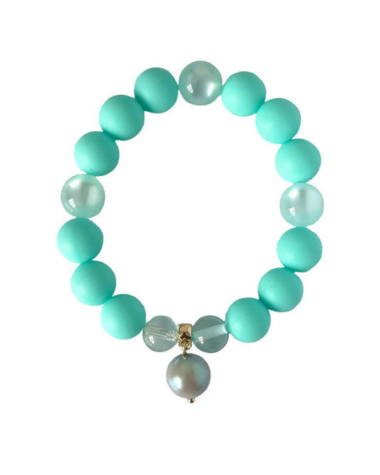 Crumpet Aqua Breeze Silicone & Lucite Crystal Bracelet