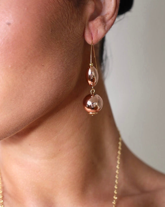 Lovie lot rose gold drop earrings