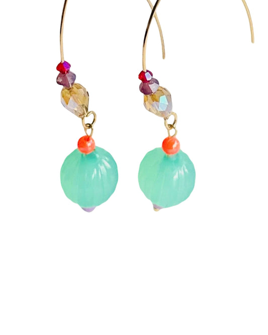 Seafoam berry dream earrings