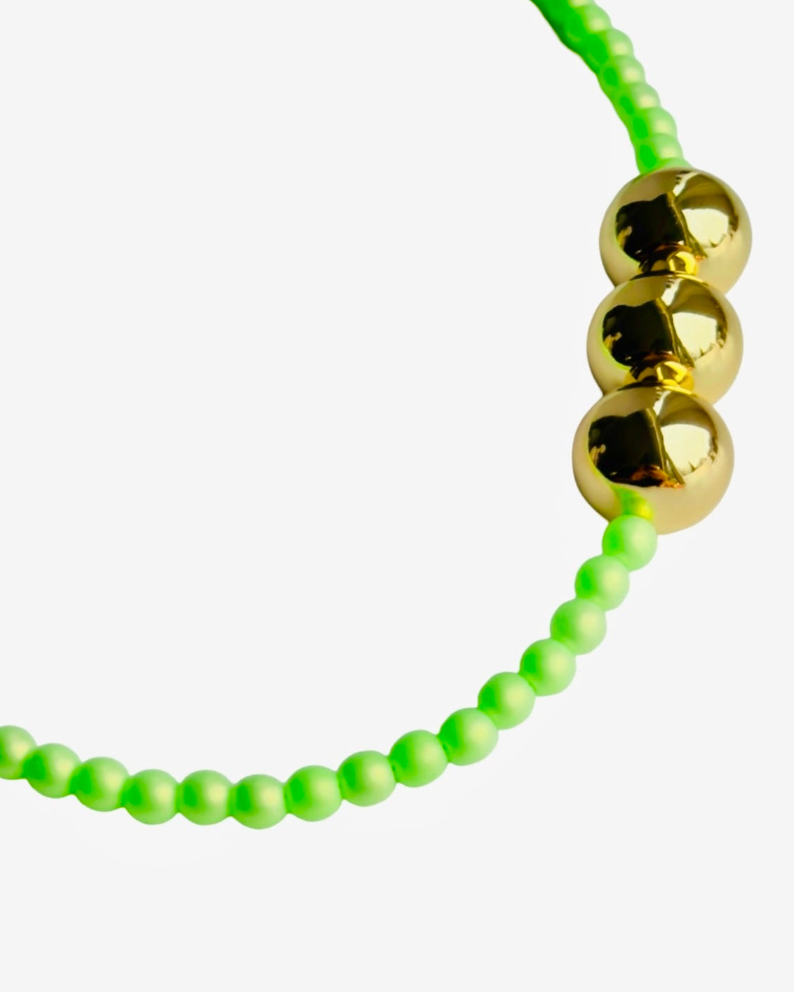 Betty boo iridescent lime crystal necklace