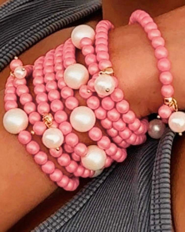 Lush Lollipop soft pink crush crystal bracelet
