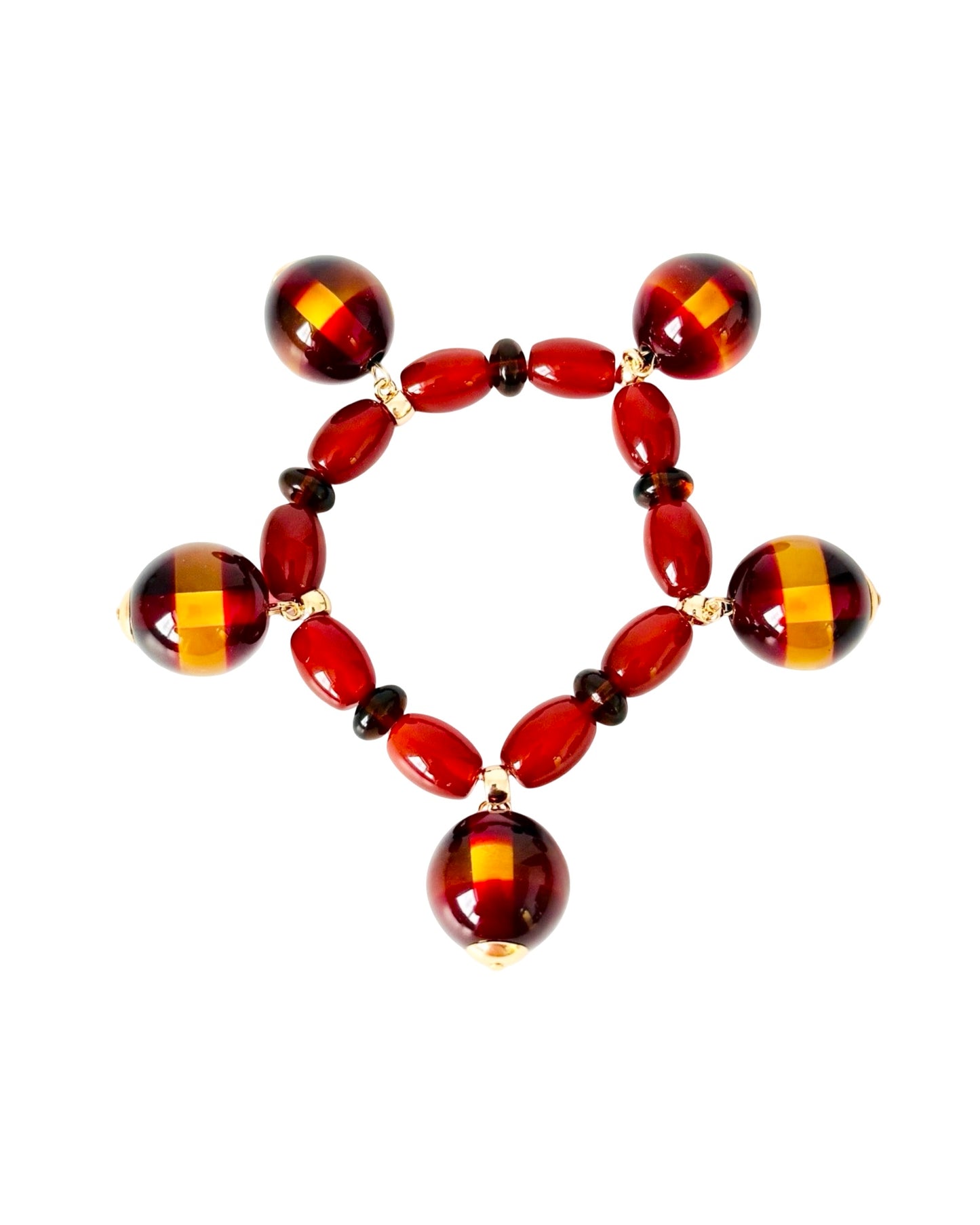 Caramel darling multi charm bracelet