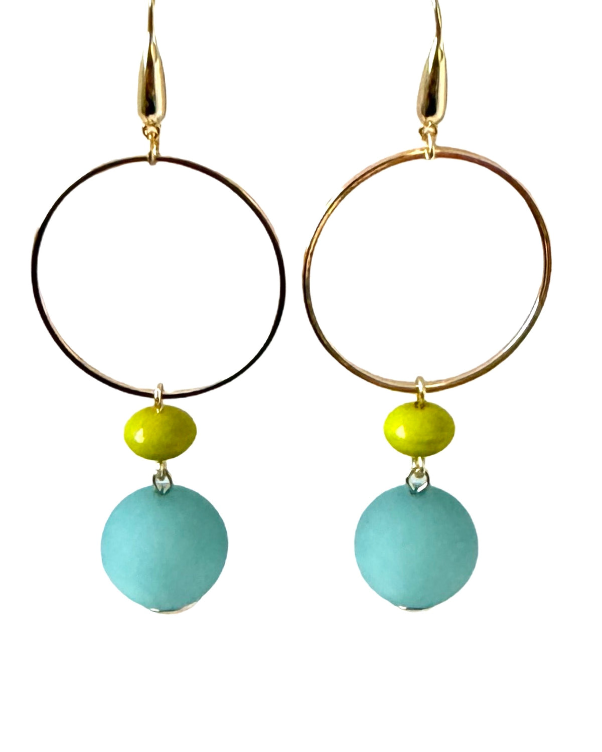 PLUM SKY SEAFOAM DROP HOOPS