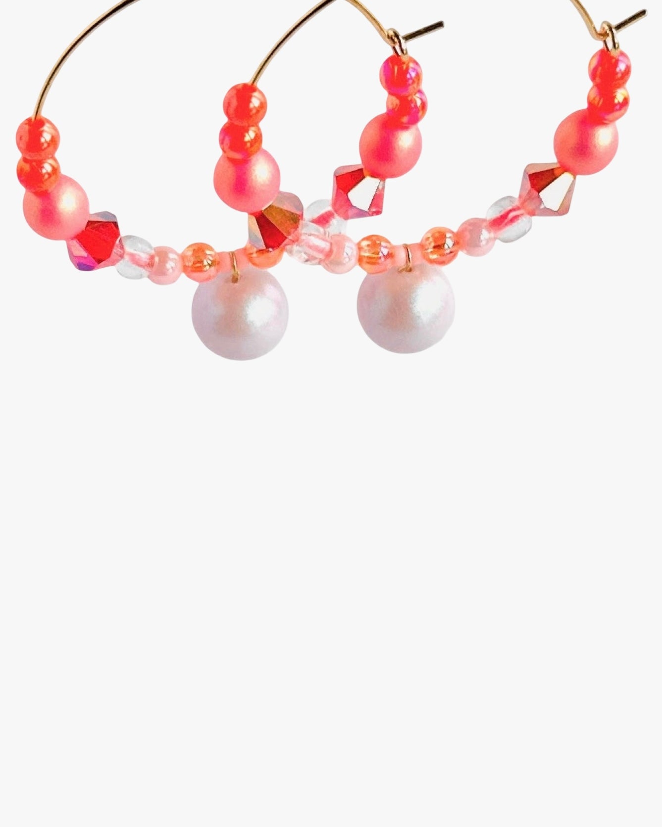 Rainbow hoops in pink sherbet