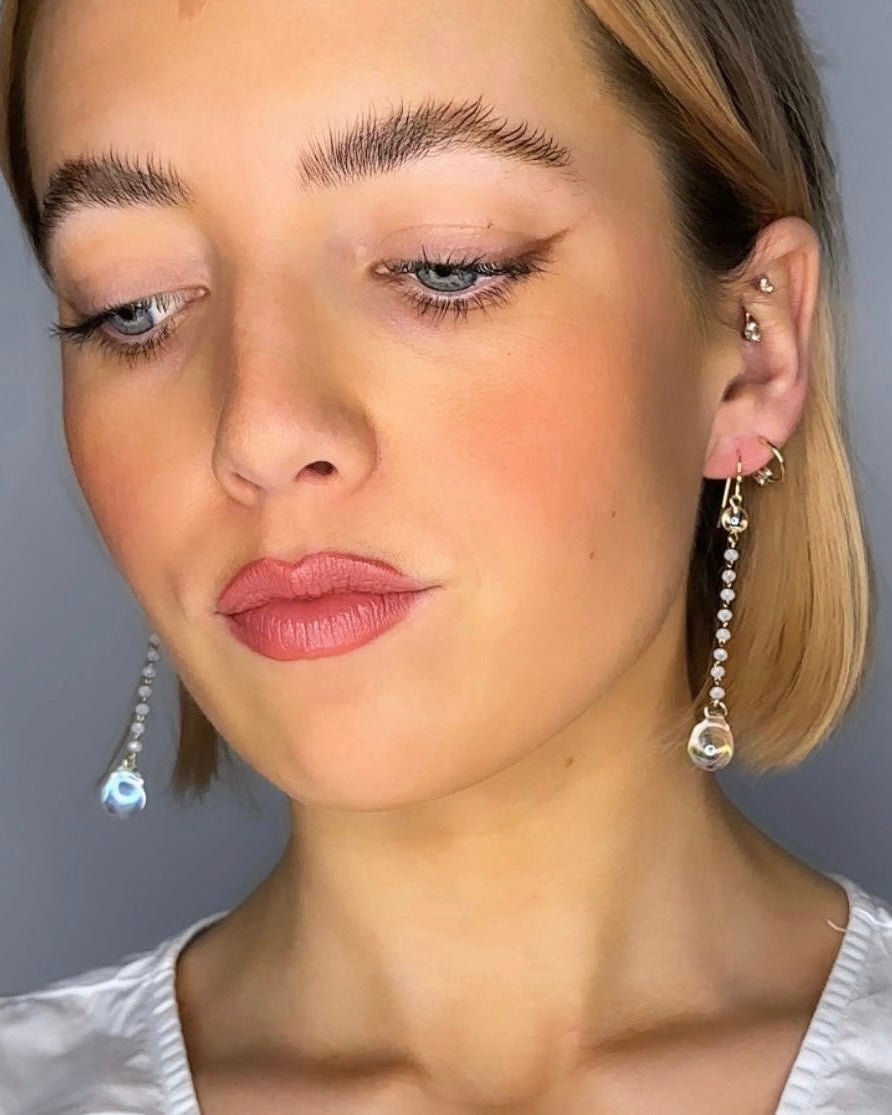 Rosie earrings in iridescent crystal