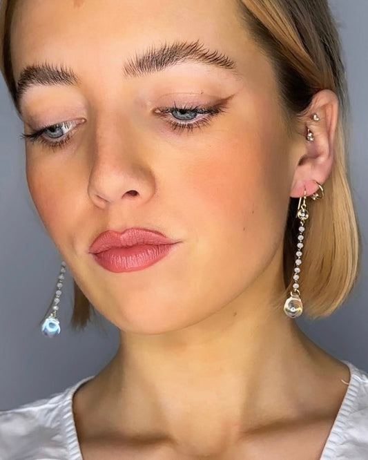Rosie earrings in iridescent crystal