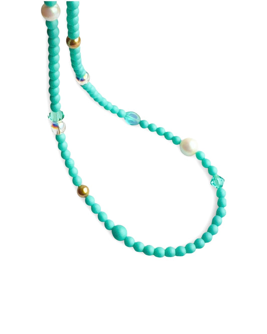 Sherbet Drop | Turquoise Crystal Pearl Choker