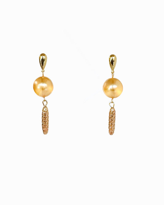Julie jewel gold crystal drop earrings