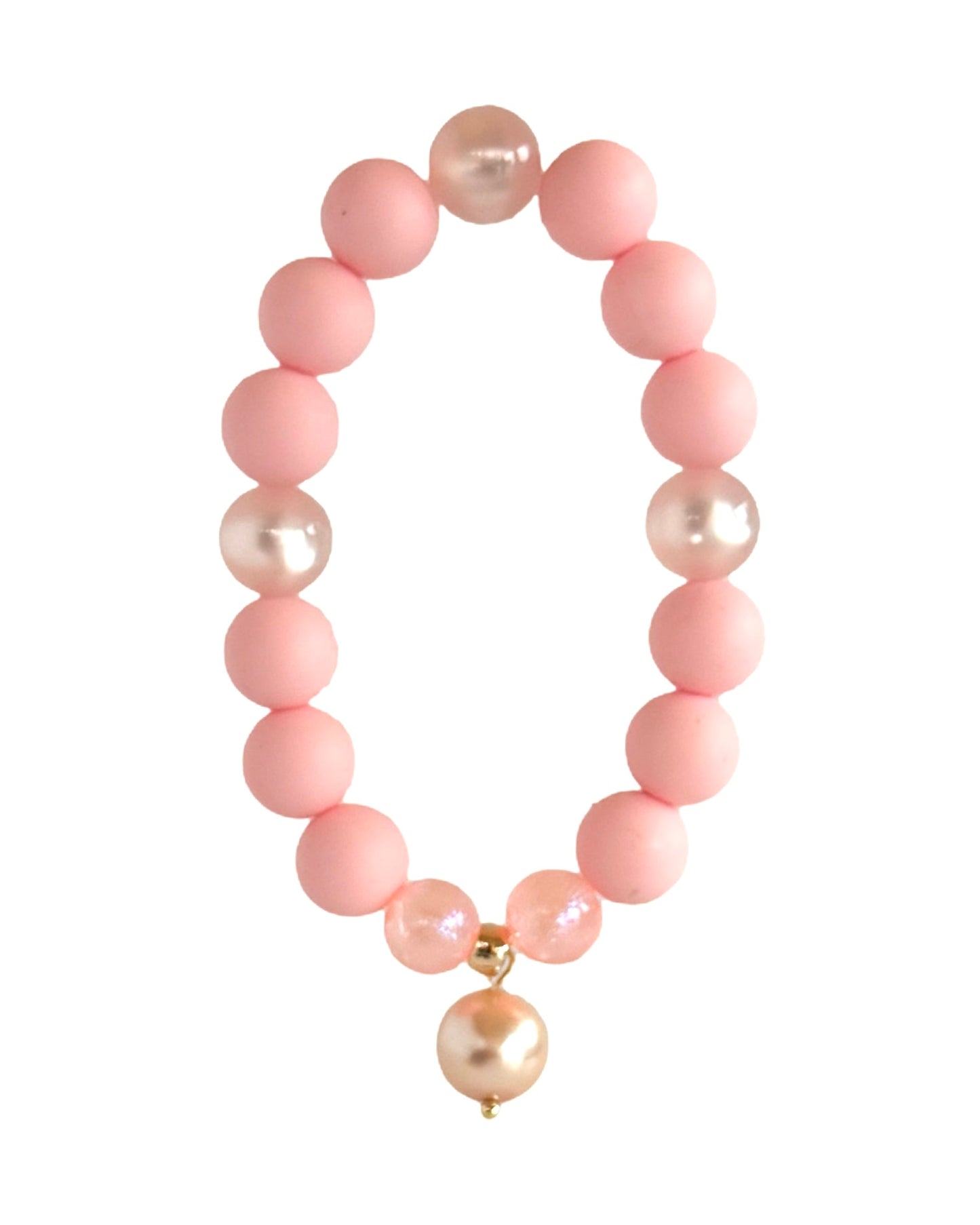 Crumpet Petal Pink Silicone & Lucite Crystal Bracelet