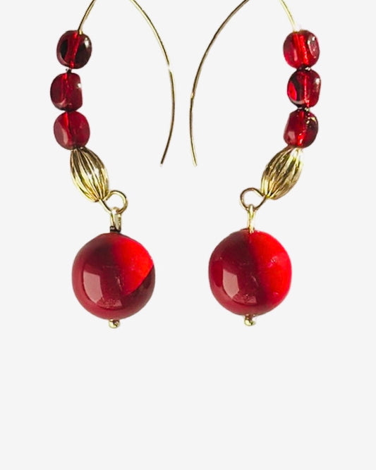 Carrie redberry crush crystal hold drop earrings