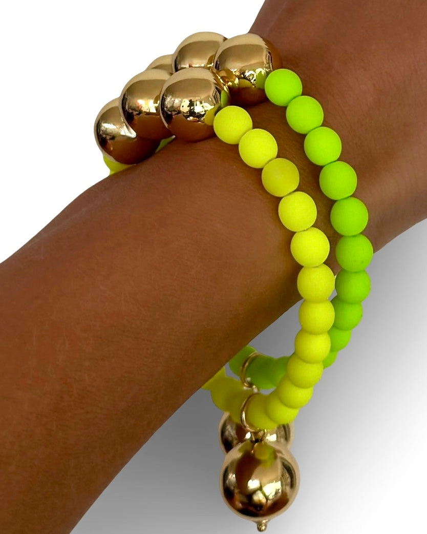 Betty boo shocking yellow crystal bracelet