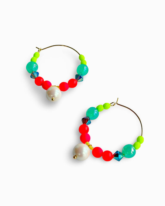 Multi coloured hoops