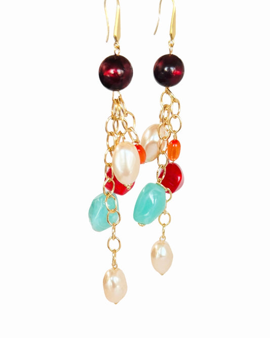 Serenade vintage statement drop earrings