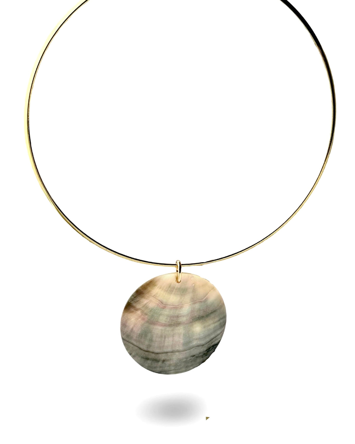 Caitlin Pearl + gold collar