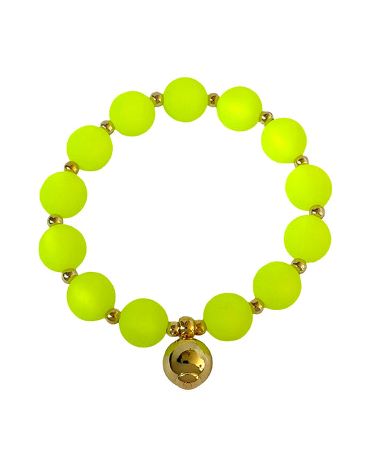 BEAU NEON YELLOW + GOLD BRACELET