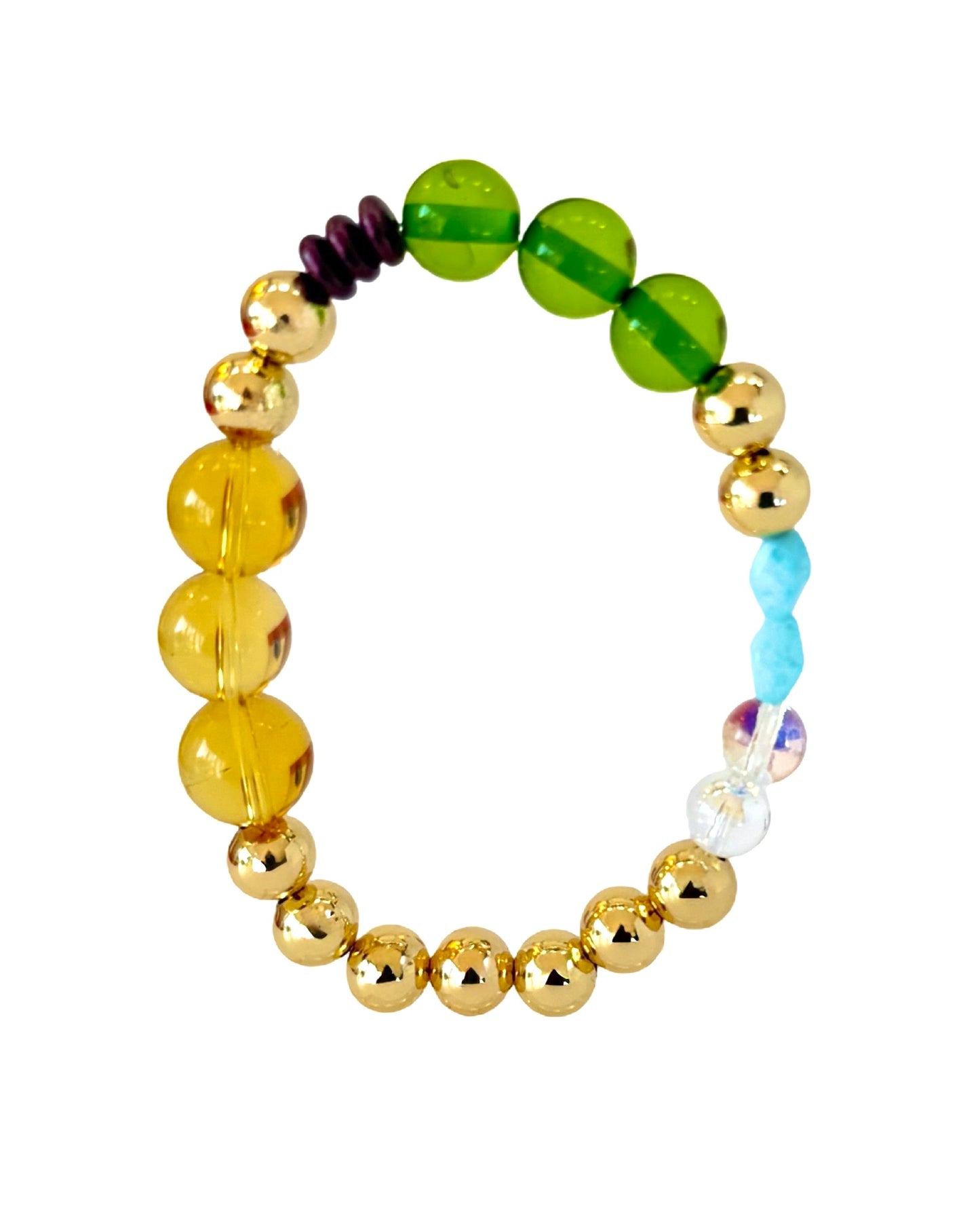 Pickle Pie Citrine Crystal + Gold Bracelet