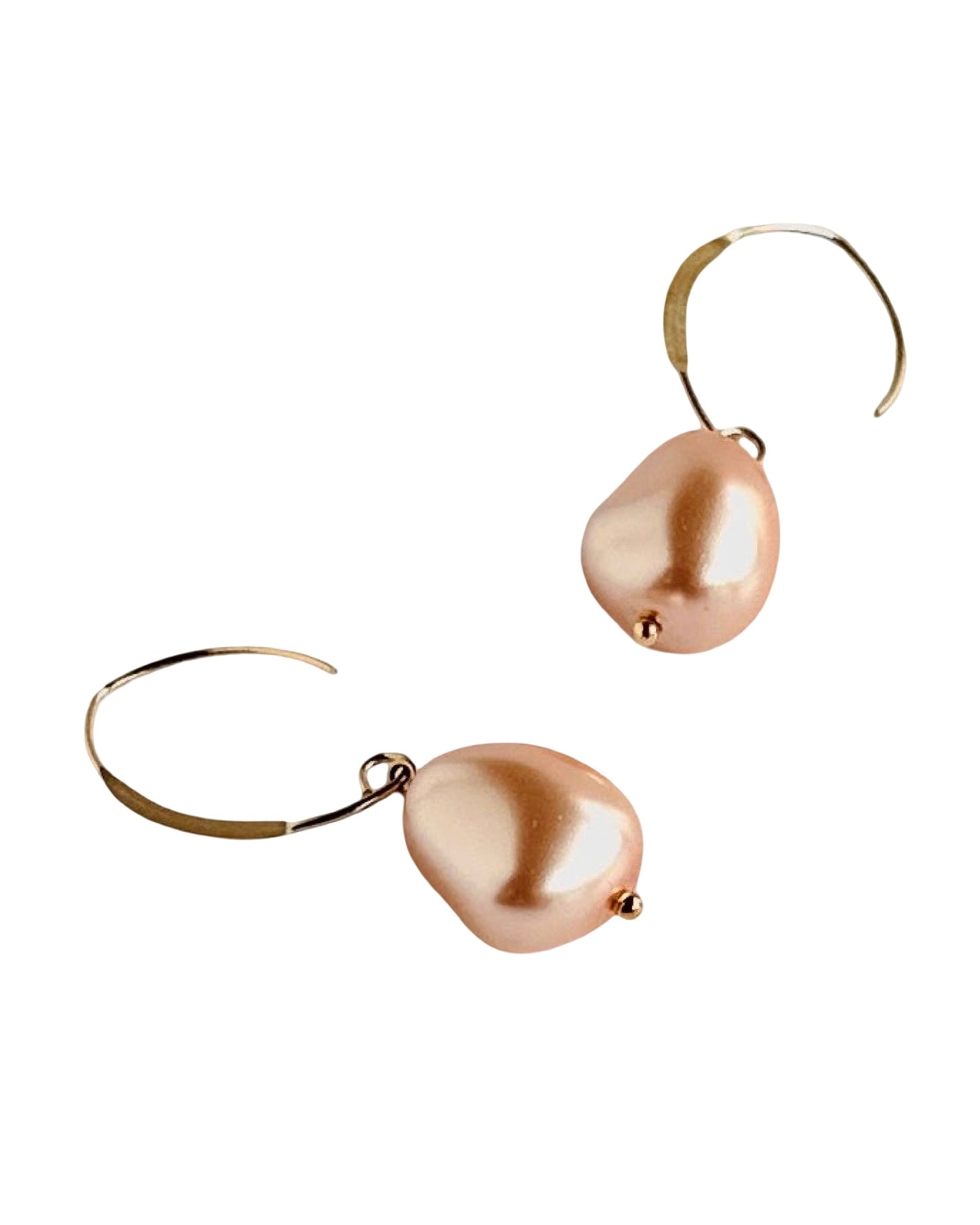 Cheri ballet pink baroque pearl earrings
