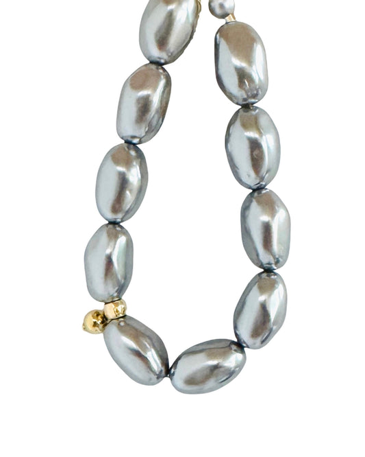 Alba limited edition lucite vintage Japanese pearl + gold charm anklet