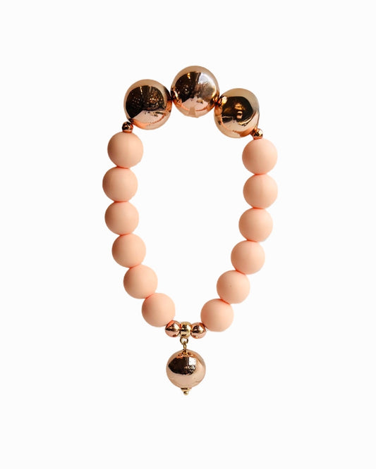 Donna Bella rose gold + soft peachy pink bracket