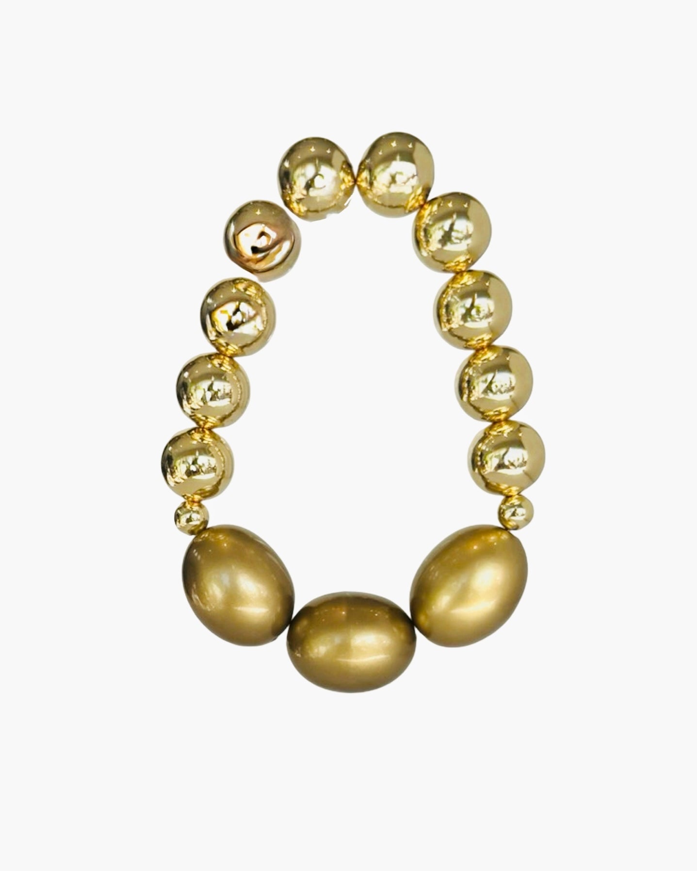 Vintage Gold Japanese punk lucite pearl punk bracelet