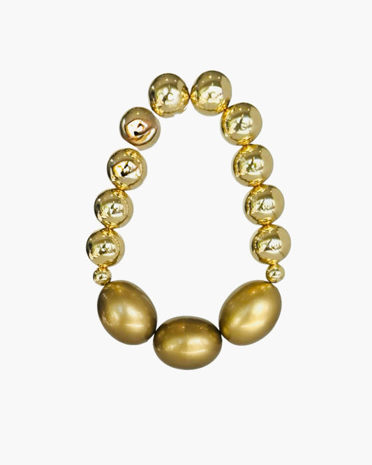 Vintage Gold Japanese punk lucite pearl punk bracelet