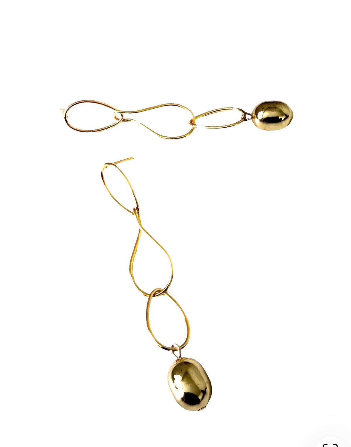 Golden Infinity Drop Earrings