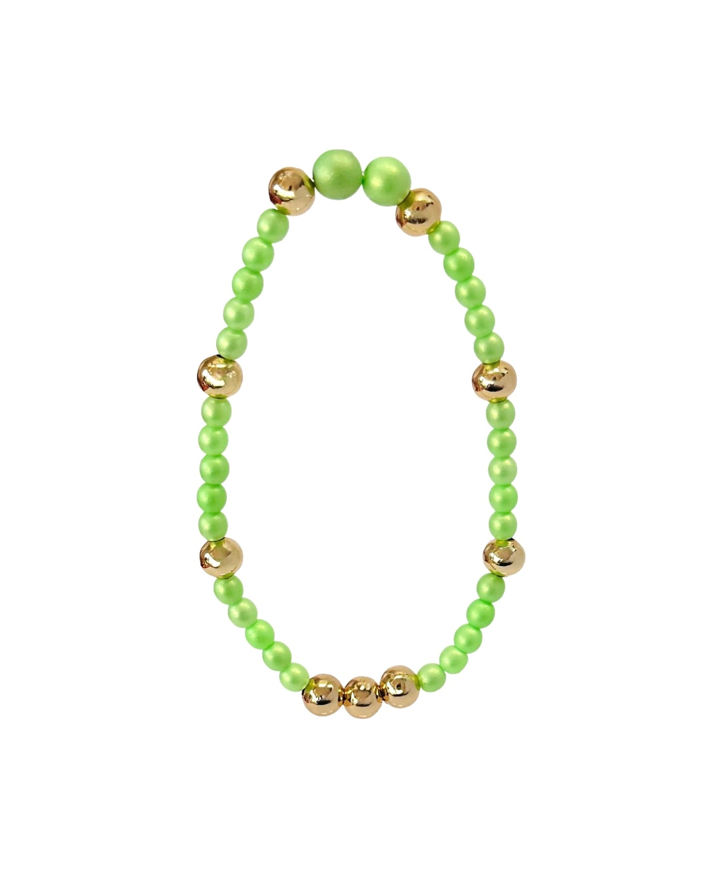 Baby Love Iridescent Lime Fine Crystal & Gold Bracelet