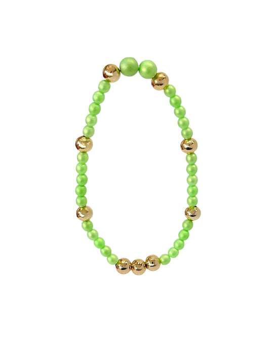 Baby Love Iridescent Lime Fine Crystal & Gold Bracelet
