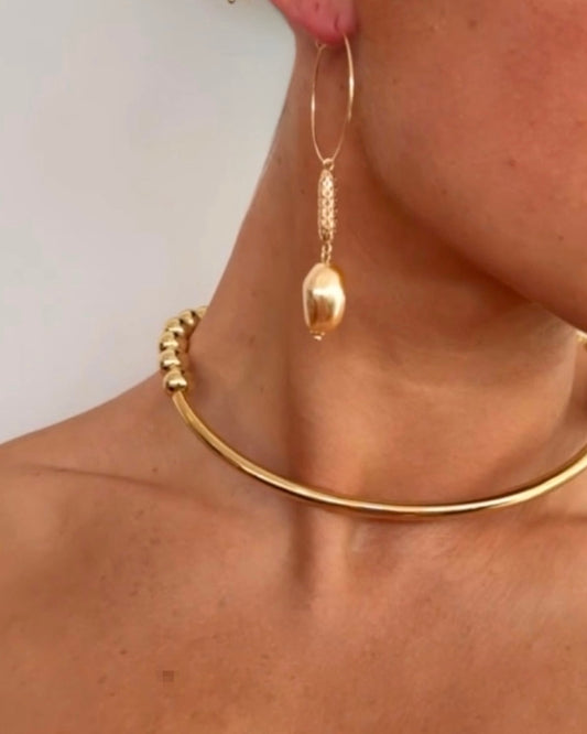 Paris 18k gold plated multi wear, silk chord necklace