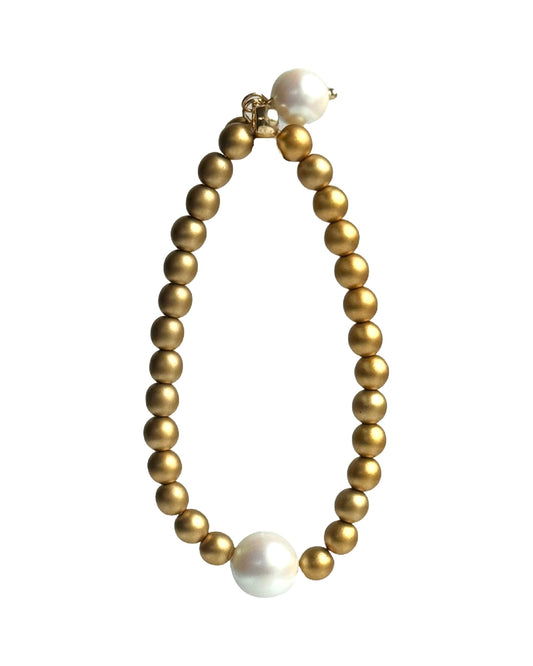 Lush lollipop Matt gold crystal bracelet