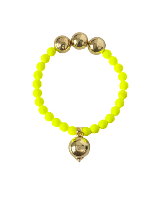 Betty boo shocking yellow crystal bracelet