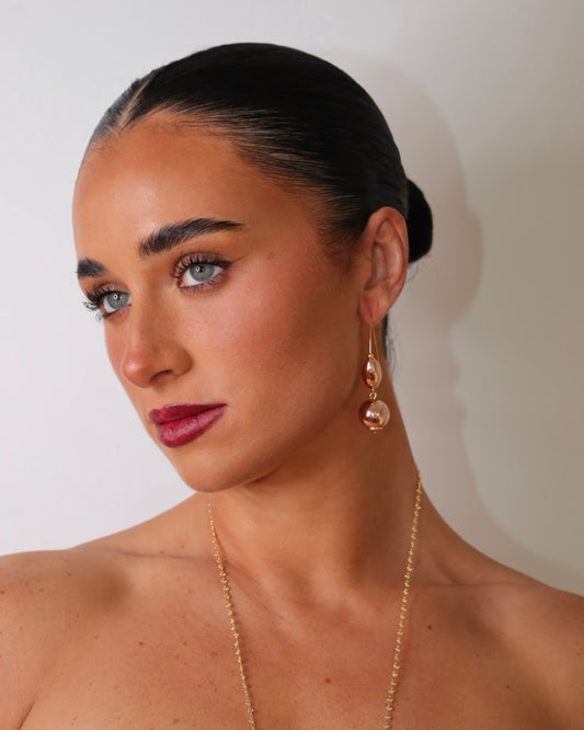 Lovie lot rose gold drop earrings