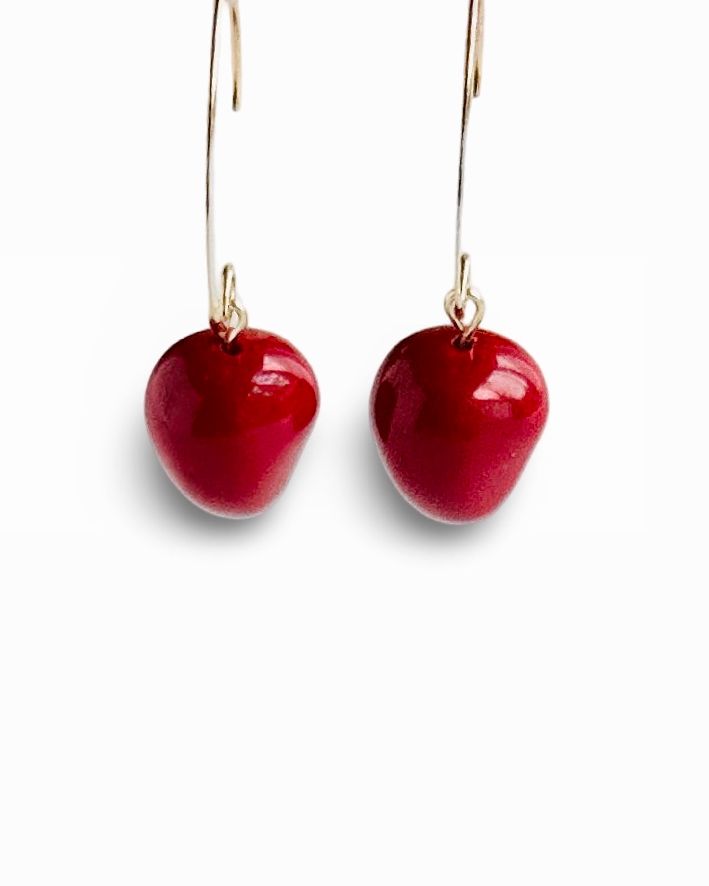 Cheri red baroque pearl earrings