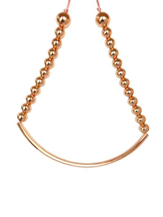 Paris Rose gold plated multi wear, silk chord necklace