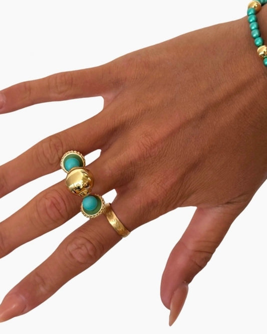 Popsie pie seagreen ring