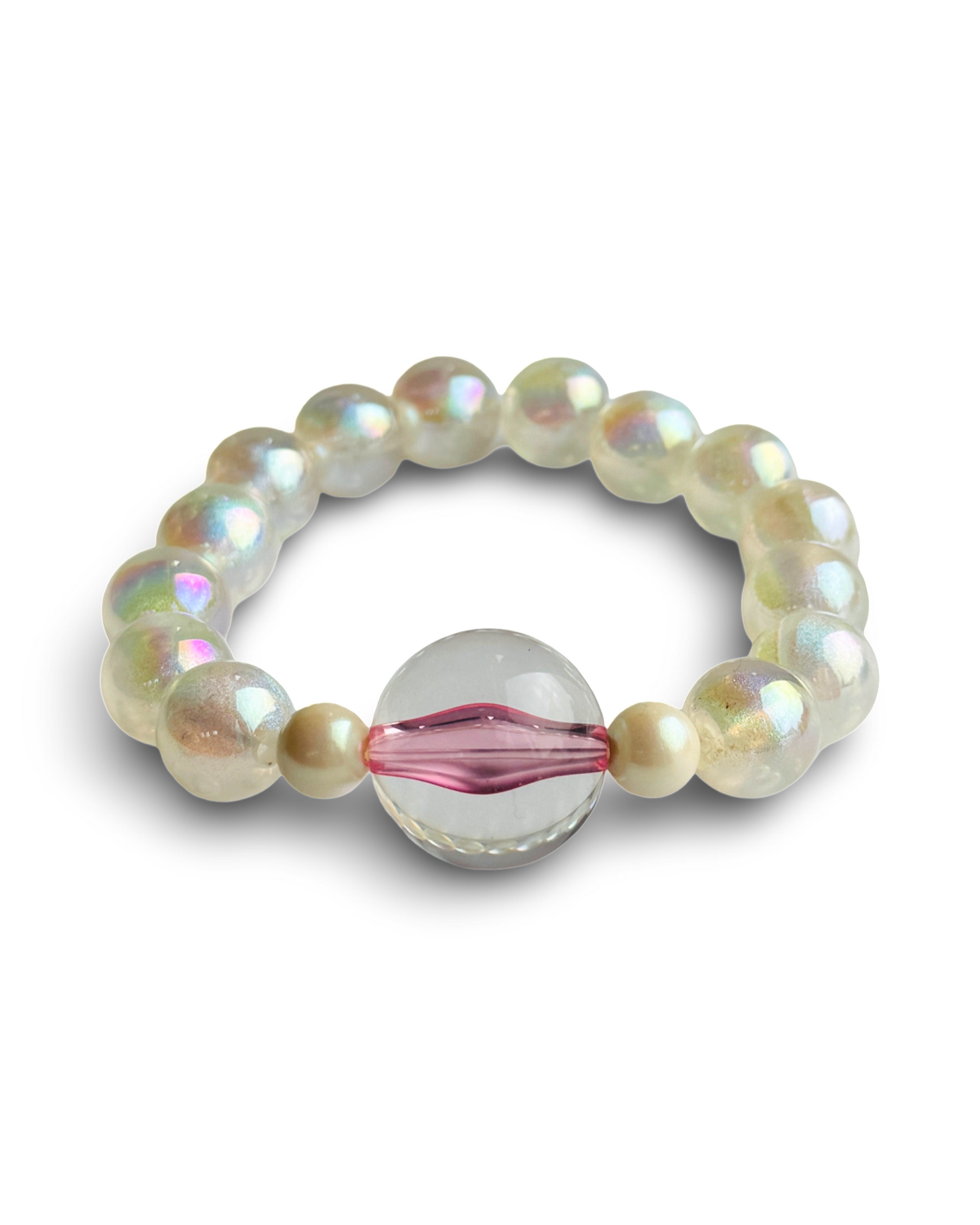 Marshmallow cloud soft pink + cream bracelet