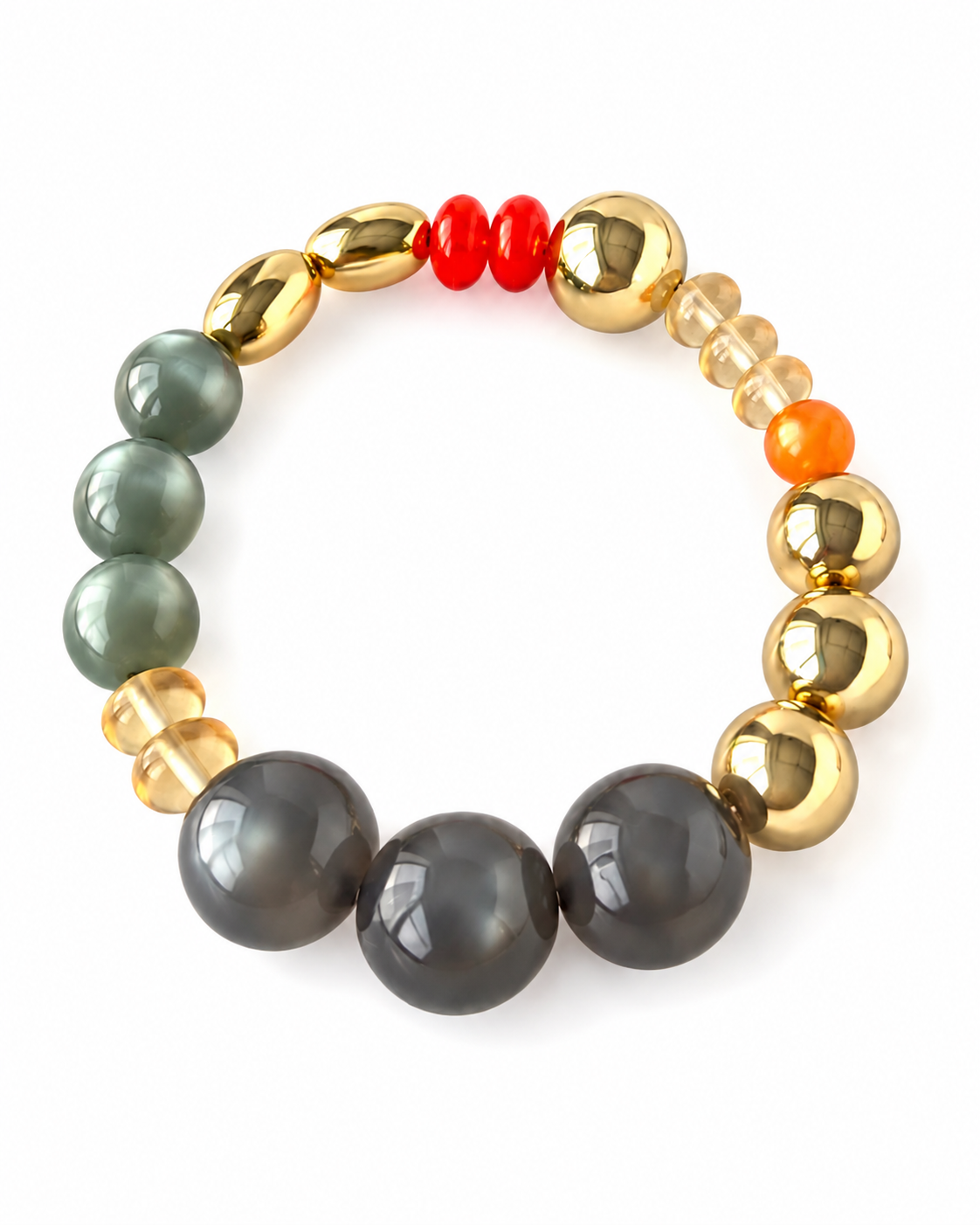Kelly Kiss Smoky Grey & Sage Green Bracelet | LOVE Beth