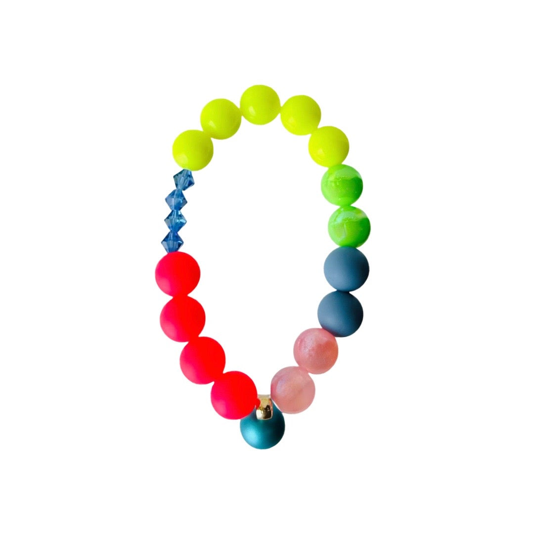 Barbie beaded crystal pearl charm bracelet